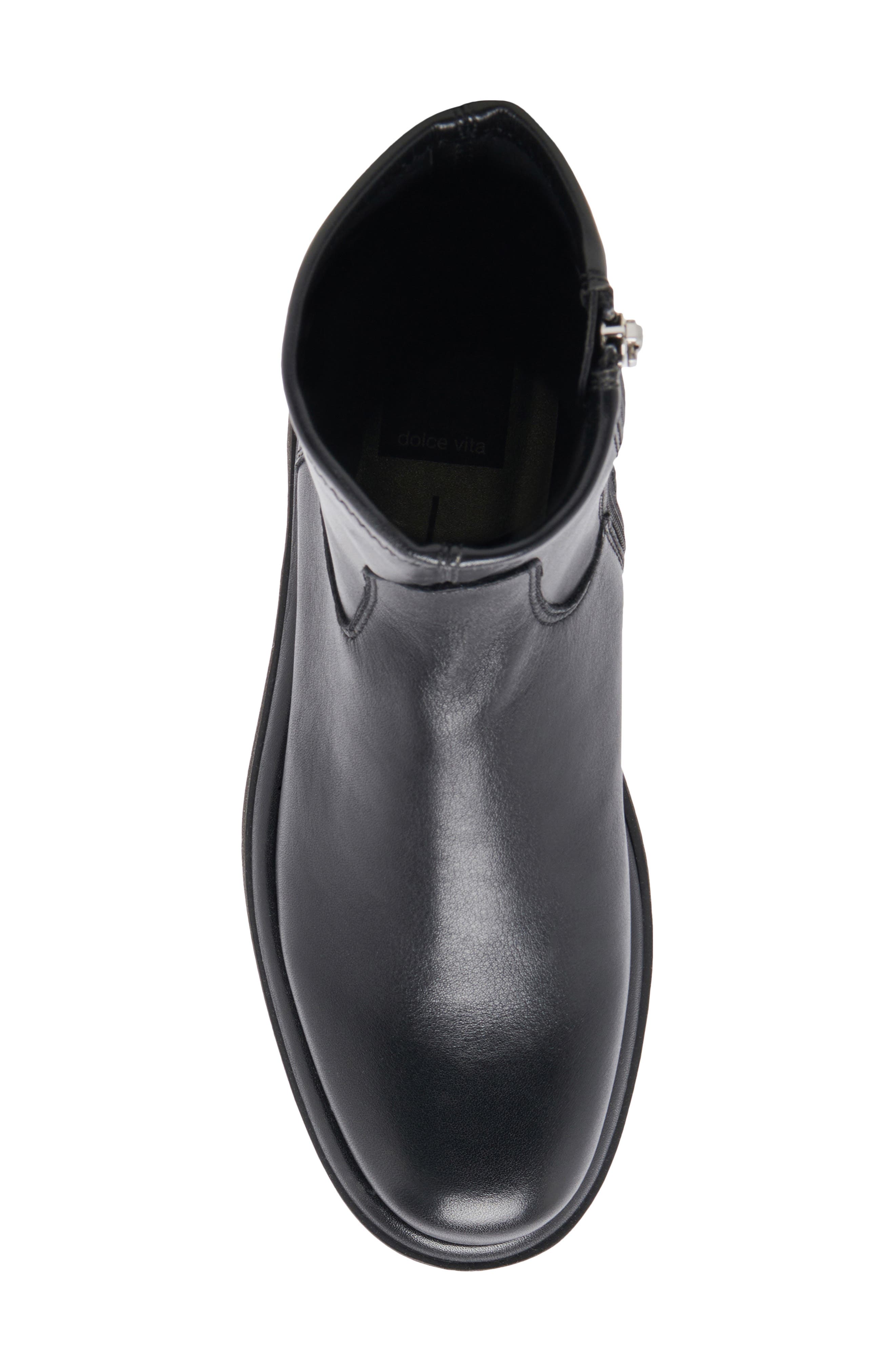 Dolce Vita Simaya H2O Waterproof Platform Bootie, Alternate, color, Black Leather H2o