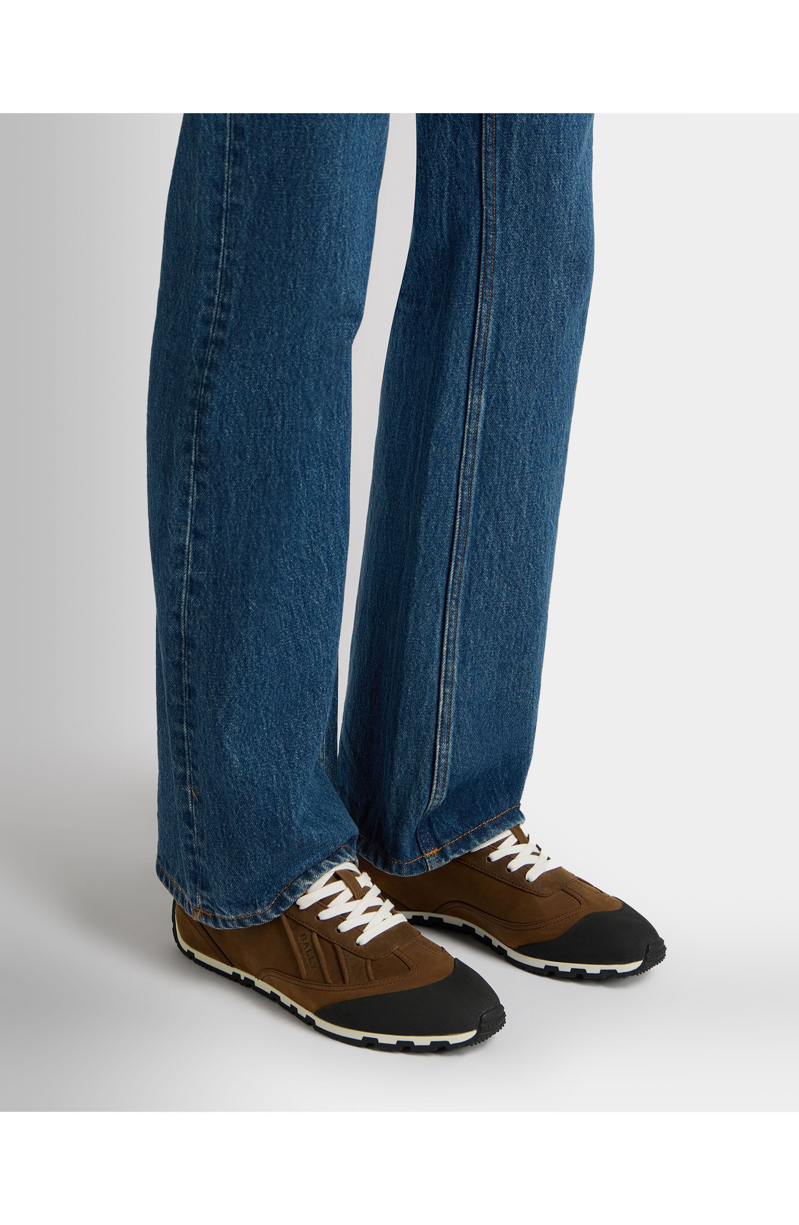 Bally Quarry Sneaker in Leather, Alternate, color, Brown