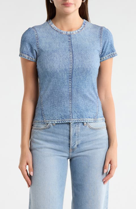 3D Printed Jersey Crop T-Shirt