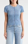 Current/Elliott 3D Printed Jersey Crop T-Shirt