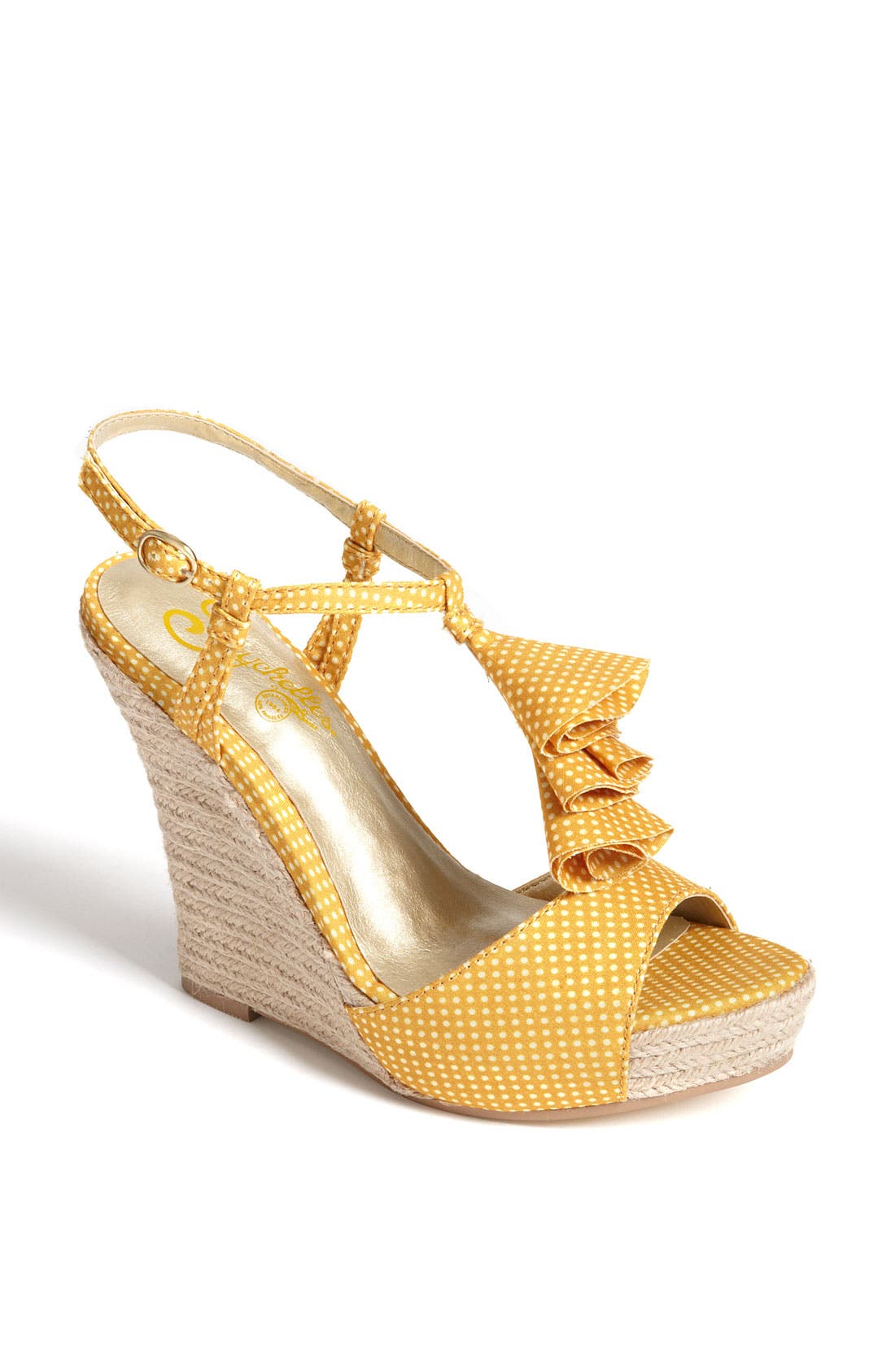 'How Do You Do' Sandal, Main, color, MUSTARD POLKA DOTS