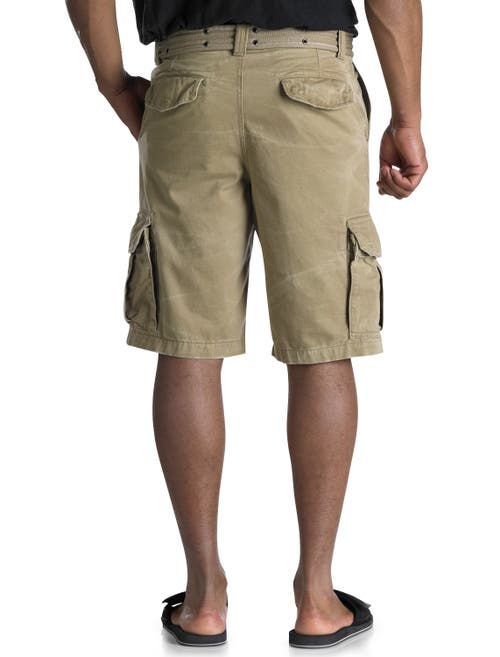 Society Of One By Dxl Distressed Cargo Shorts In Neutral