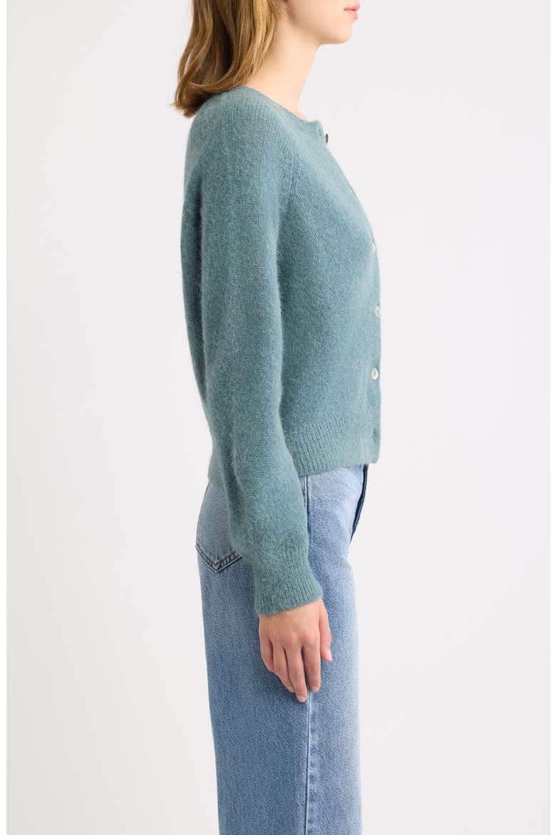 Petra Alpaca & Merino Wool Blend Cardigan, Alternate, color, SEAFARE