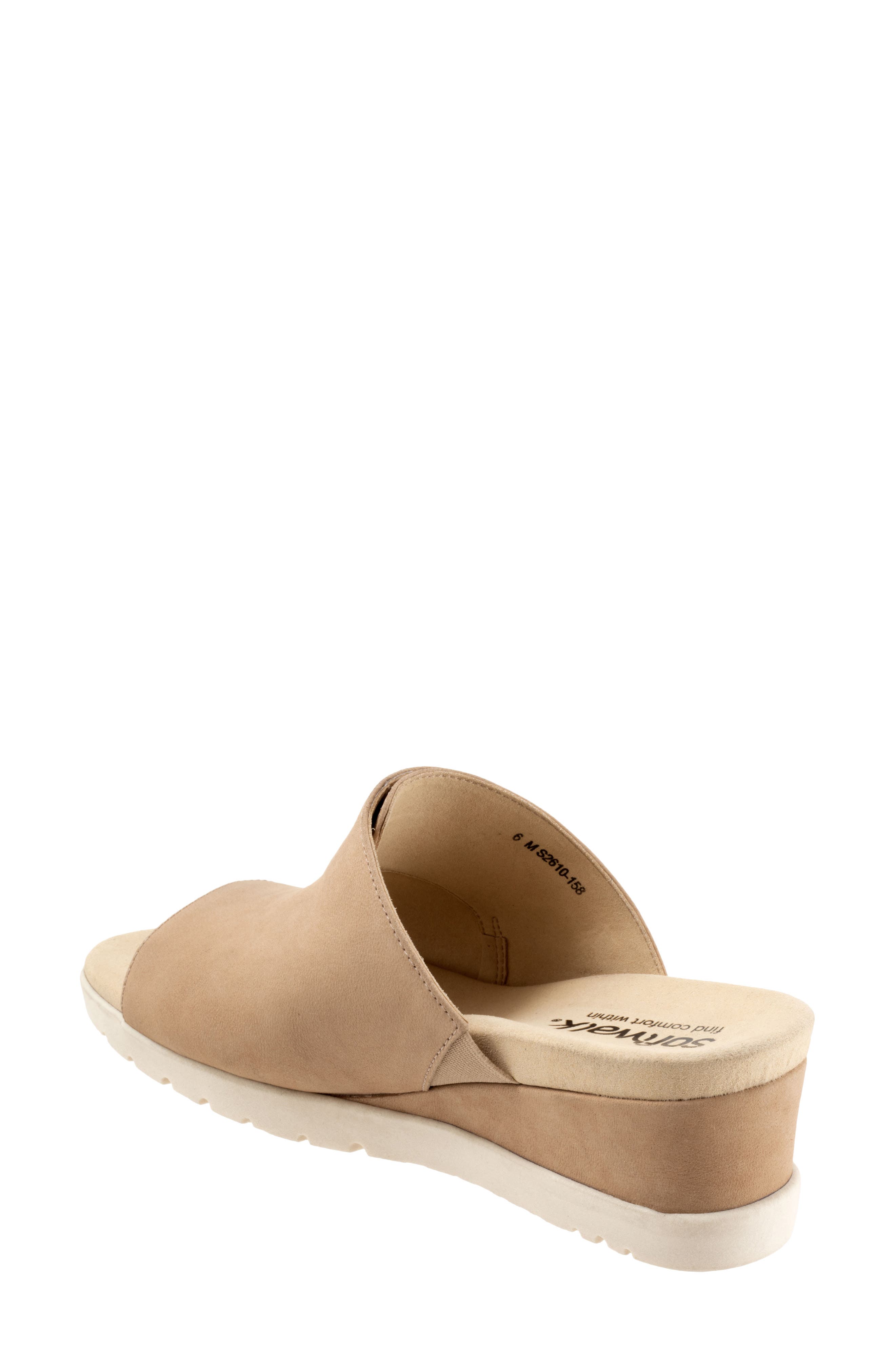 Newberry Platform Wedge Slide Sandal, Alternate, color, BEIGE NUBUCK