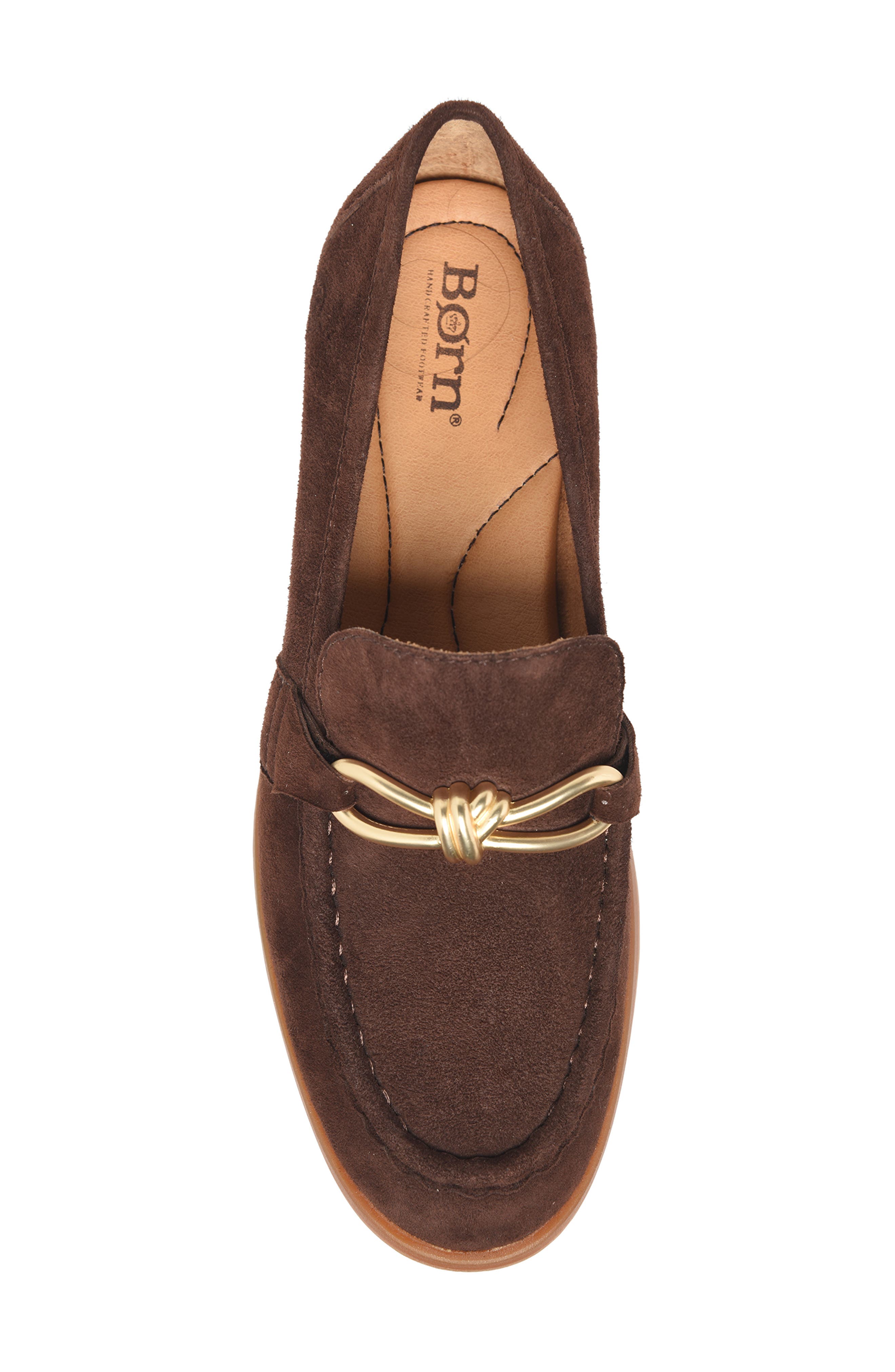 Børn Caley Loafer, Alternate, color, Chocolate Suede