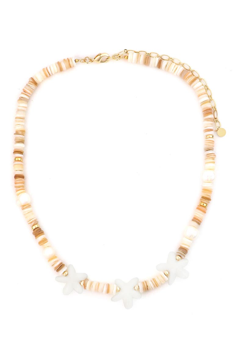 Stone Necklace, Main, color, WHITE