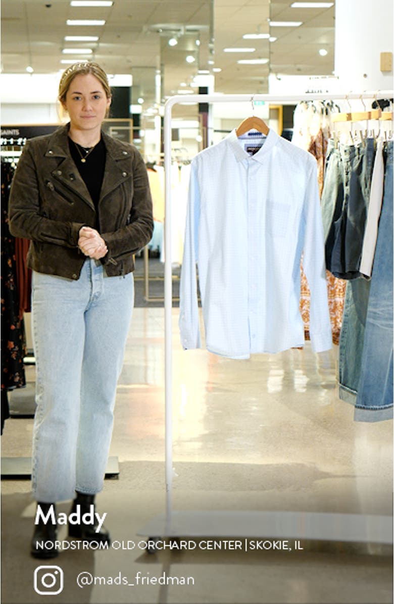 Diamond Print Cotton Button-Up Shirt, sales video thumbnail