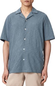 AllSaints Robson Knit Cotton Camp Shirt
