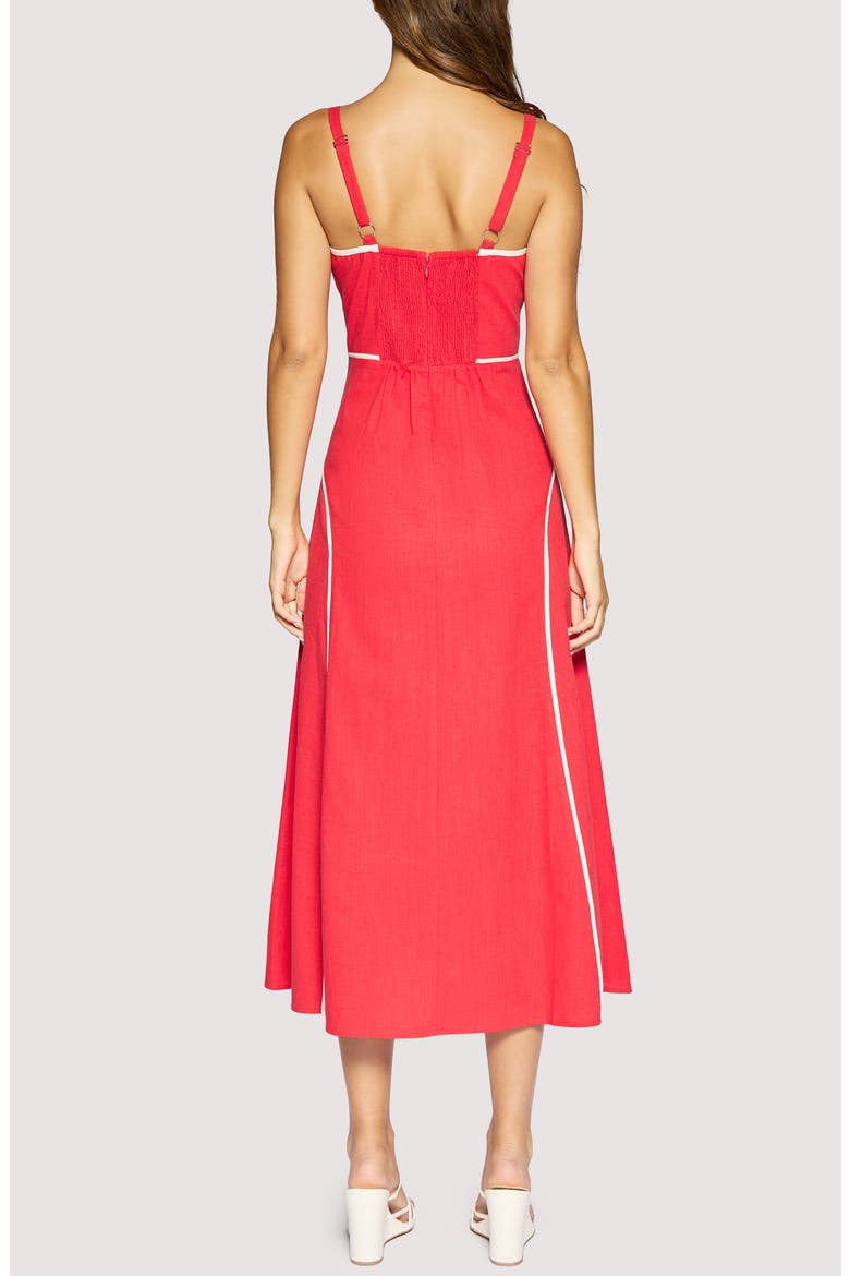 Saffron Muse Maxi Sundress, Alternate, color, RED