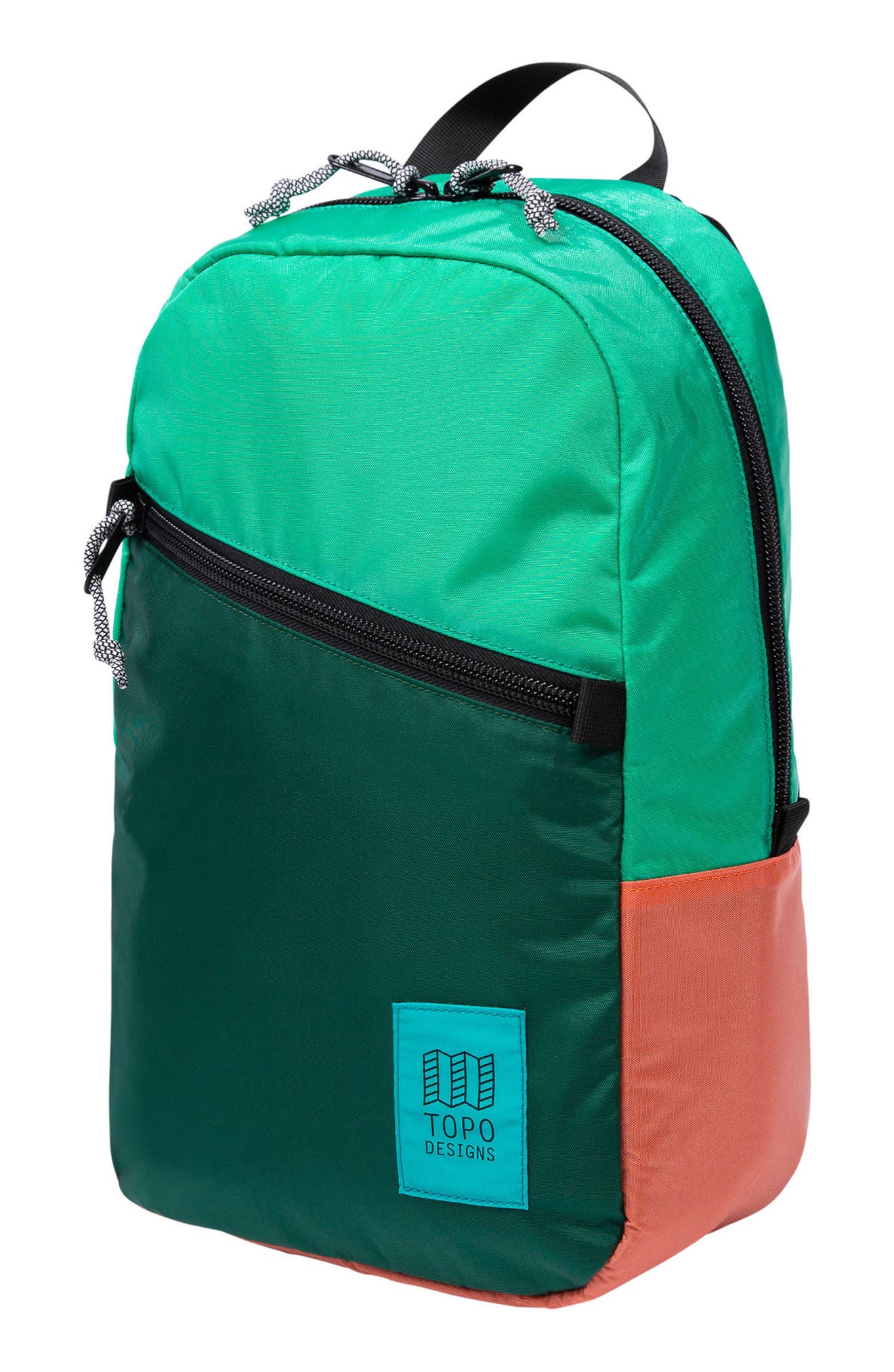 Water Repellent Light Backpack, Alternate, color, MINT/ FOREST/ CORAL