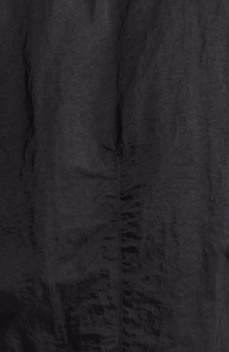 Eckhaus Latta Nylon Bomber Jacket with Genuine Shearling Collar, Alternate, color, Asphalt