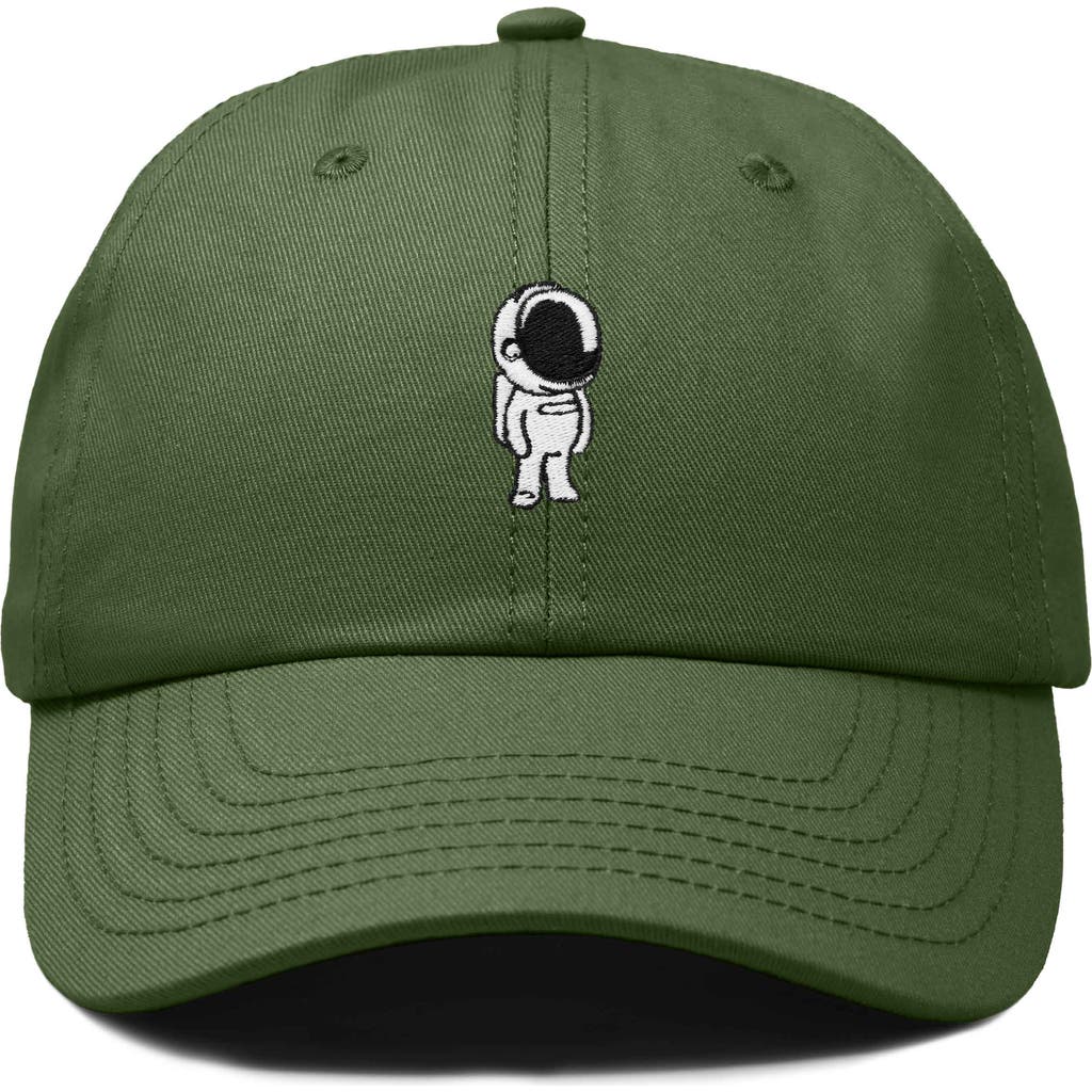 Dalix Astronaut Embroidered Space Hat In Olive