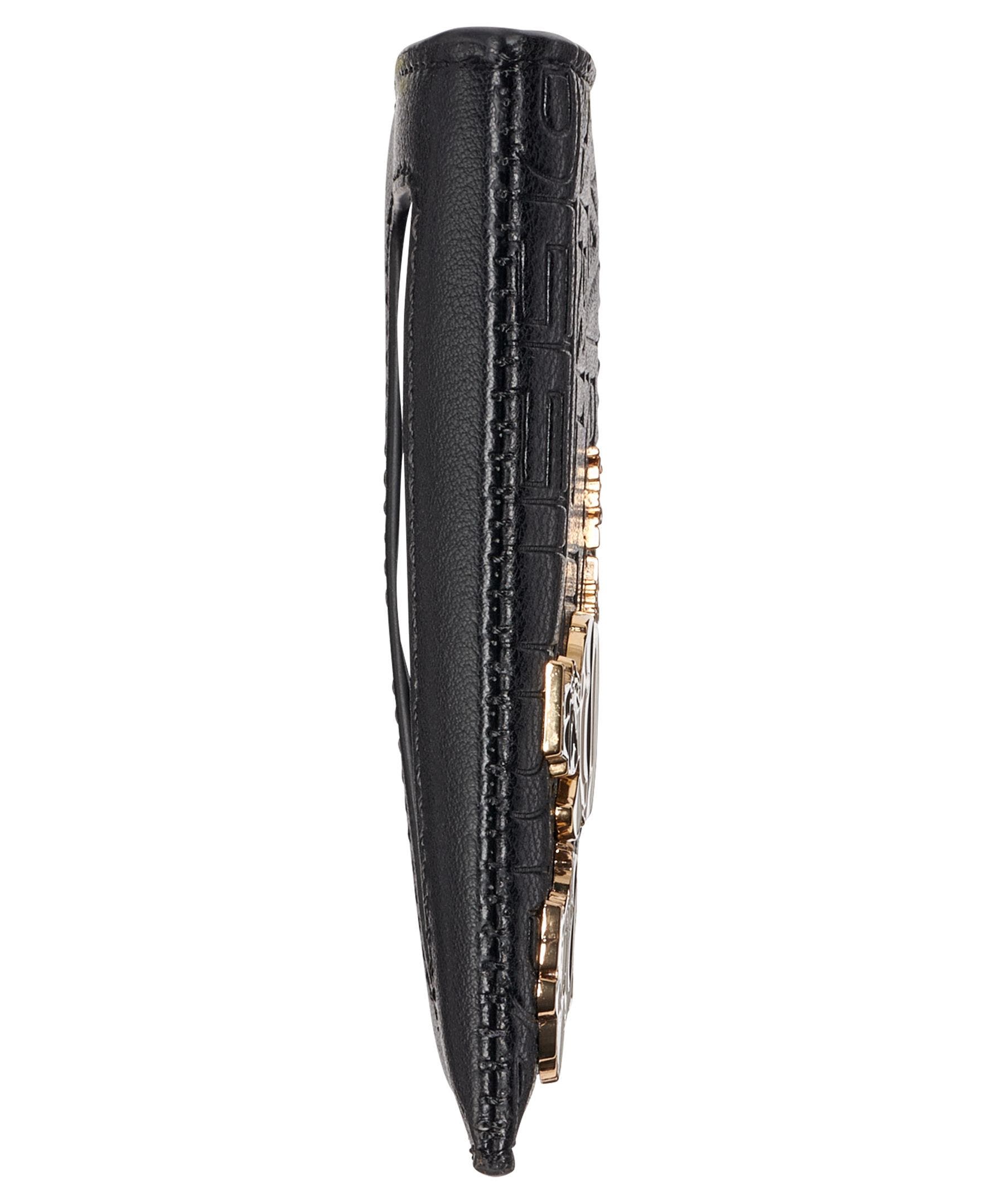 KARL LAGERFELD PARIS Slg Card Case, Alternate, color, Black/Gold