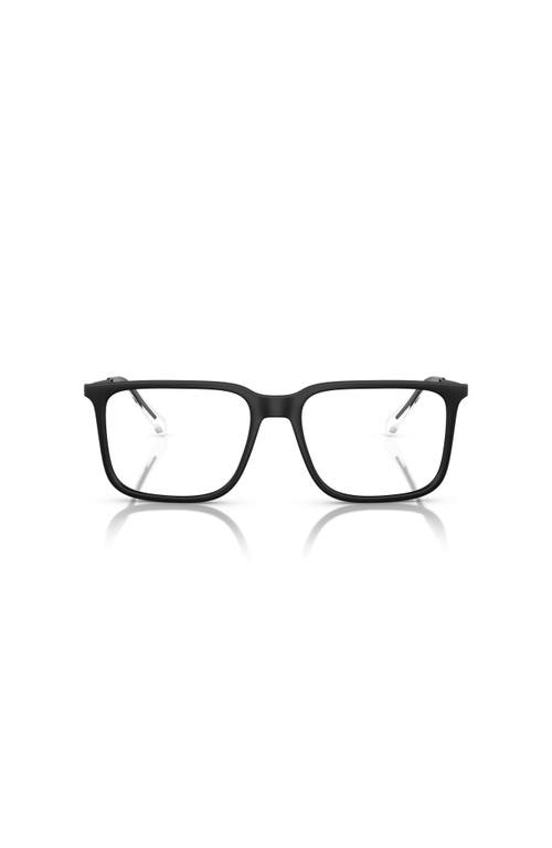 Armani Exchange 55mm Square Optical Glasses In Black