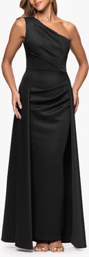 Xscape Evenings One-Shoulder Scuba Crepe Evening Gown