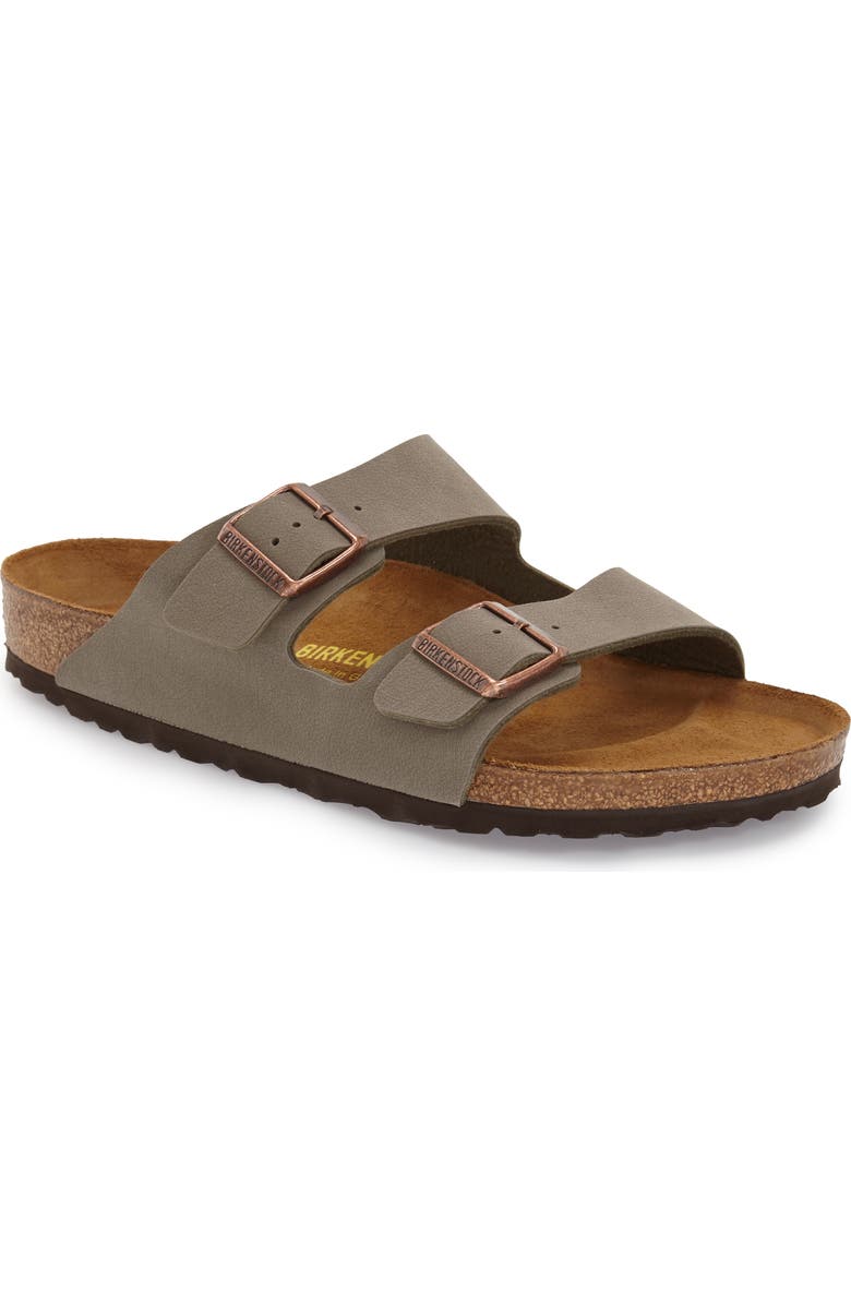 Birkenstock Arizona Slide Sandal, Main, color, Stone Birkibuc