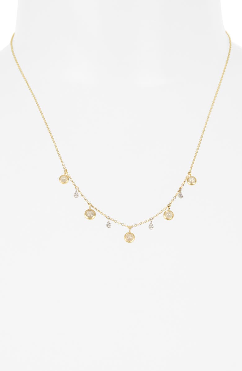 Meira T 14K Gold Diamond Drops Necklace, Alternate, color, 