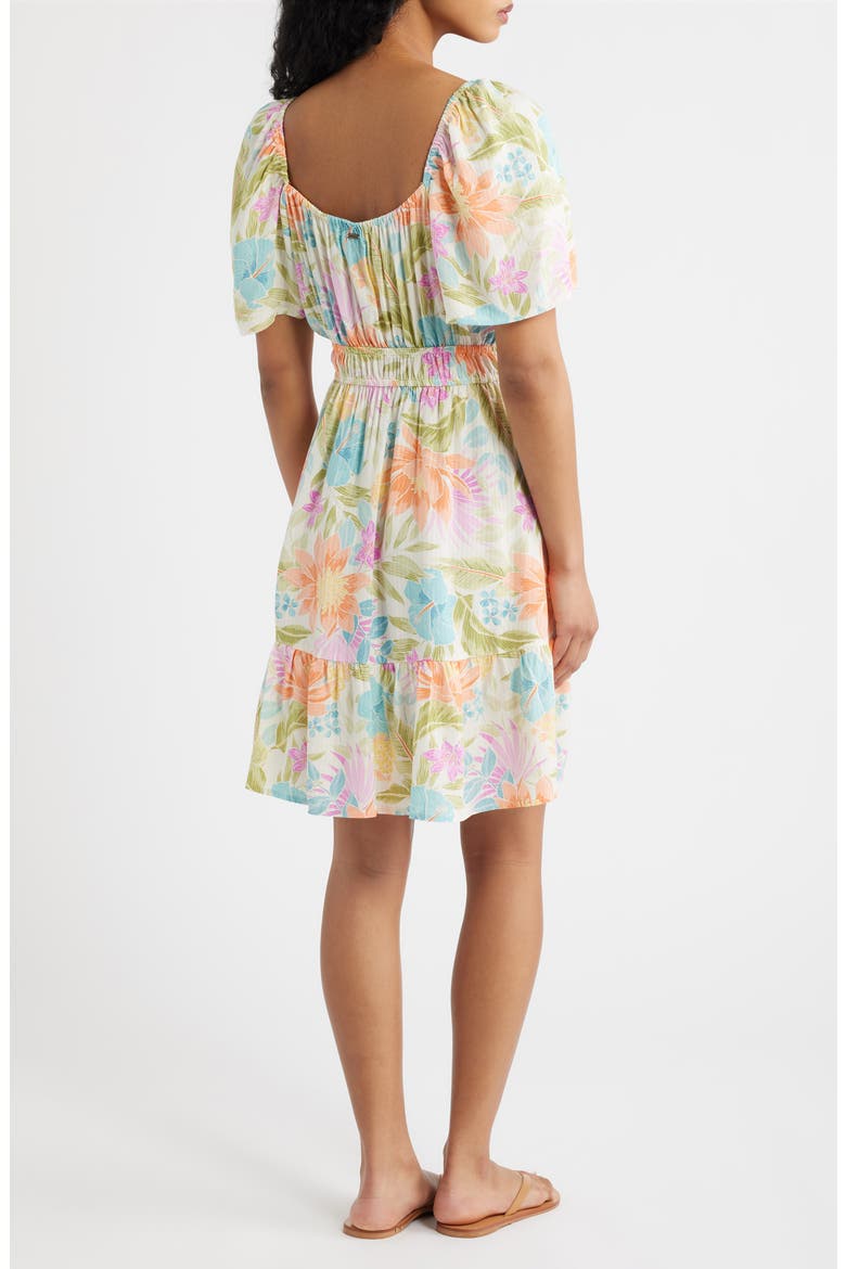 Catalina Island Floral Dress, Alternate, color, ORANGE