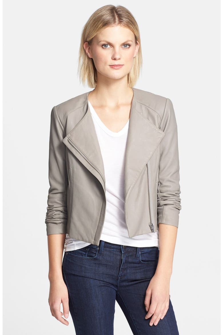 'Dali' Leather Jacket, Main, color, SMOKE
