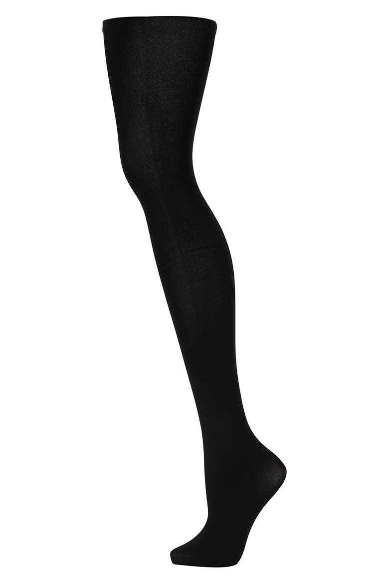 80 Denier Opaque Tights, Main, color, BLACK