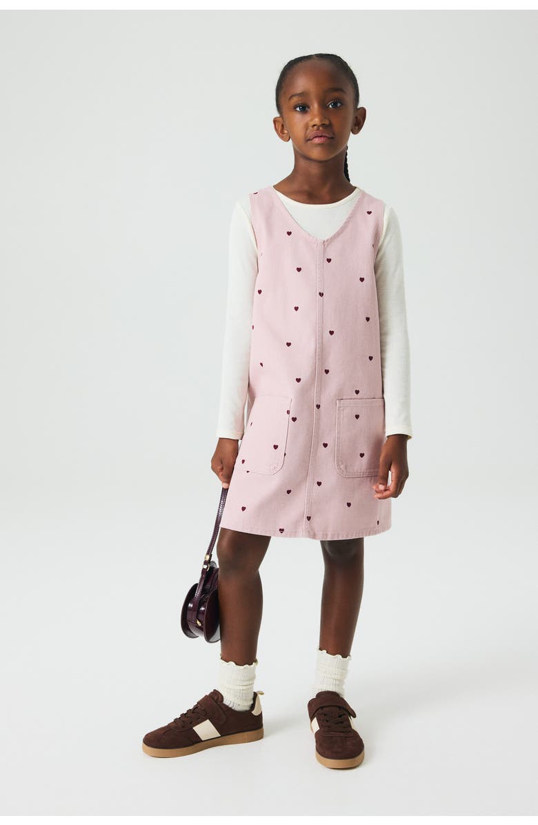H&M 2-piece Dress And Top Set, Main, color, Pink/Hearts