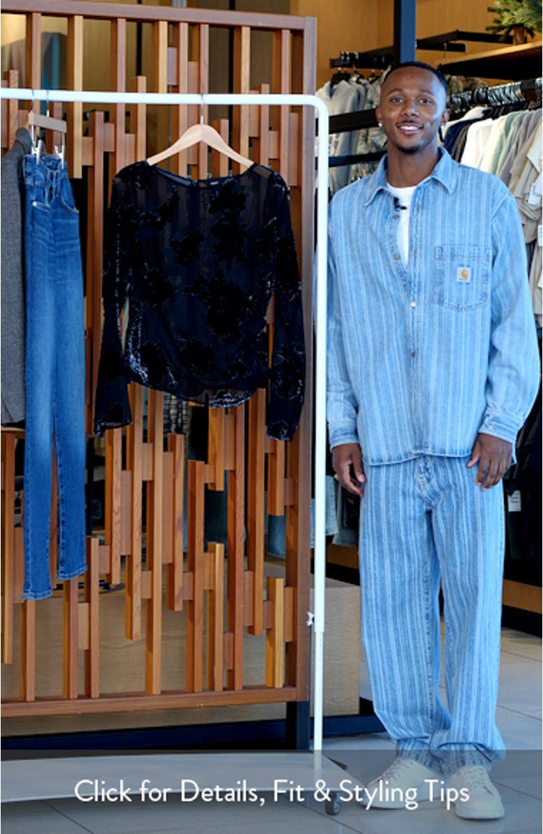 Burnout Flocked Sheer Mesh Top, sales video thumbnail