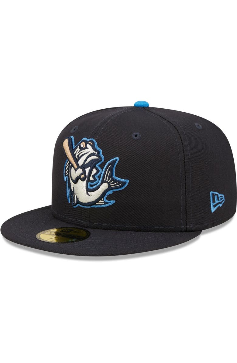 New Era Men's New Era Navy Tampa Tarpons Authentic Collection Team Home 59FIFTY Fitted Hat, Alternate, color, 