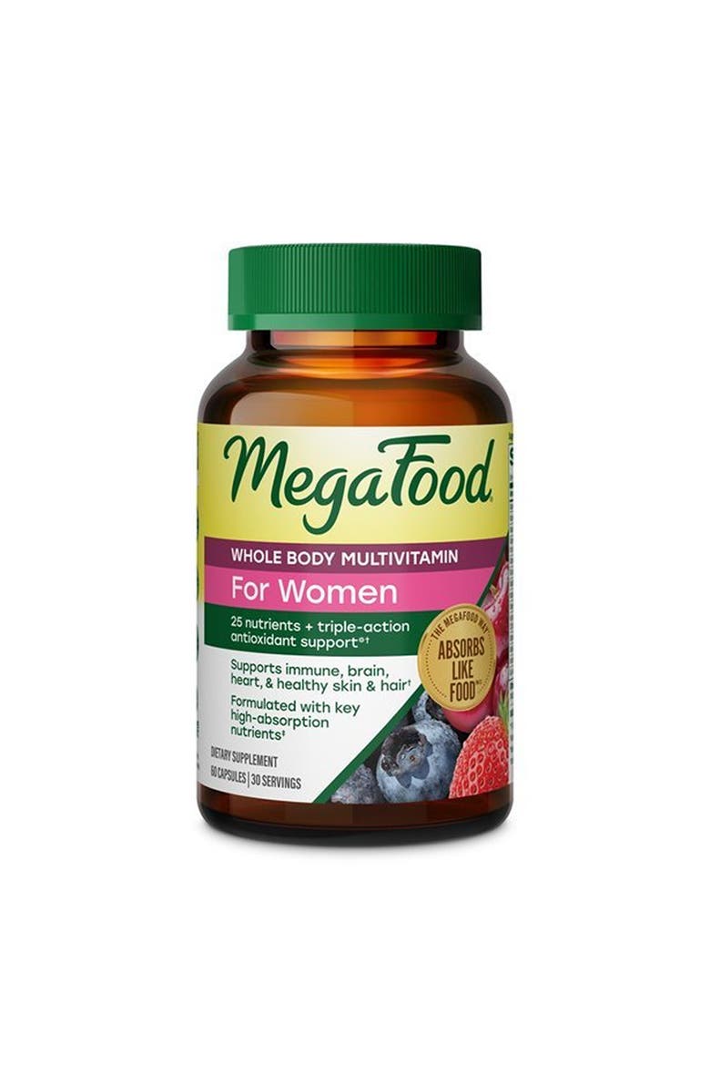 Whole Body Multivitamin for Women with Vitamin D3 K2, Magnesium Citrate, Folate, Biotin, Iron, 60 Capsules, Main, color, None