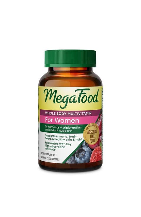 Whole Body Multivitamin for Women with Vitamin D3 K2, Magnesium Citrate, Folate, Biotin, Iron, 60 Capsules