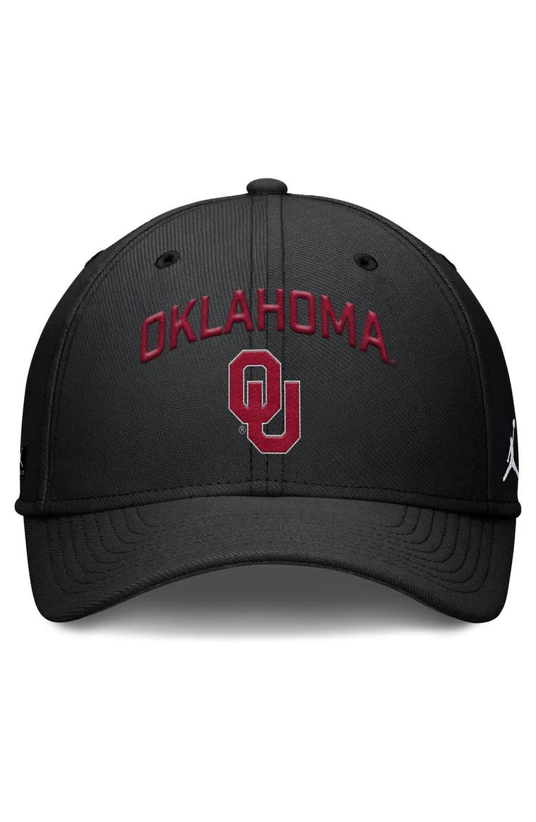 Jordan Brand Men's Jordan Brand Black Oklahoma Sooners 2025 On-Field Rise Performance Flex Hat, Alternate, color, 