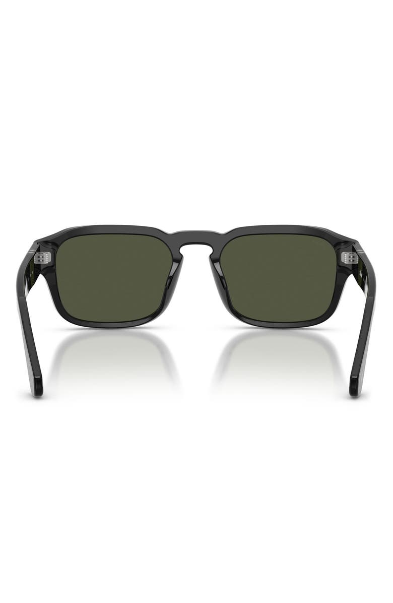 Persol 56mm Pillow Sunglasses, Alternate, color, Black / Green