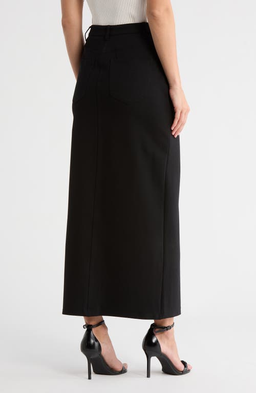 Truth Five-pocket Ponte Maxi Skirt In Black