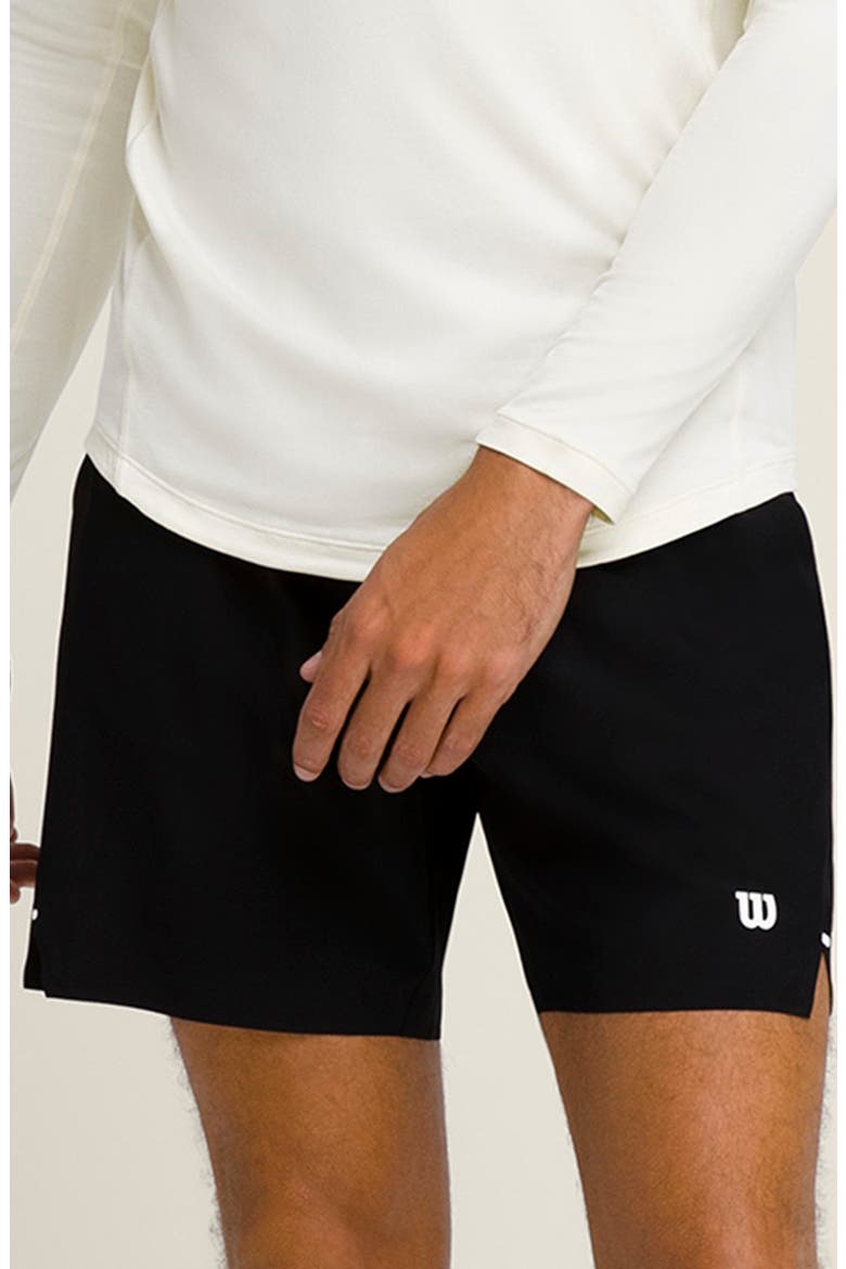 Tournament V2 7-Inch Tennis Shorts, Main, color, BLACK