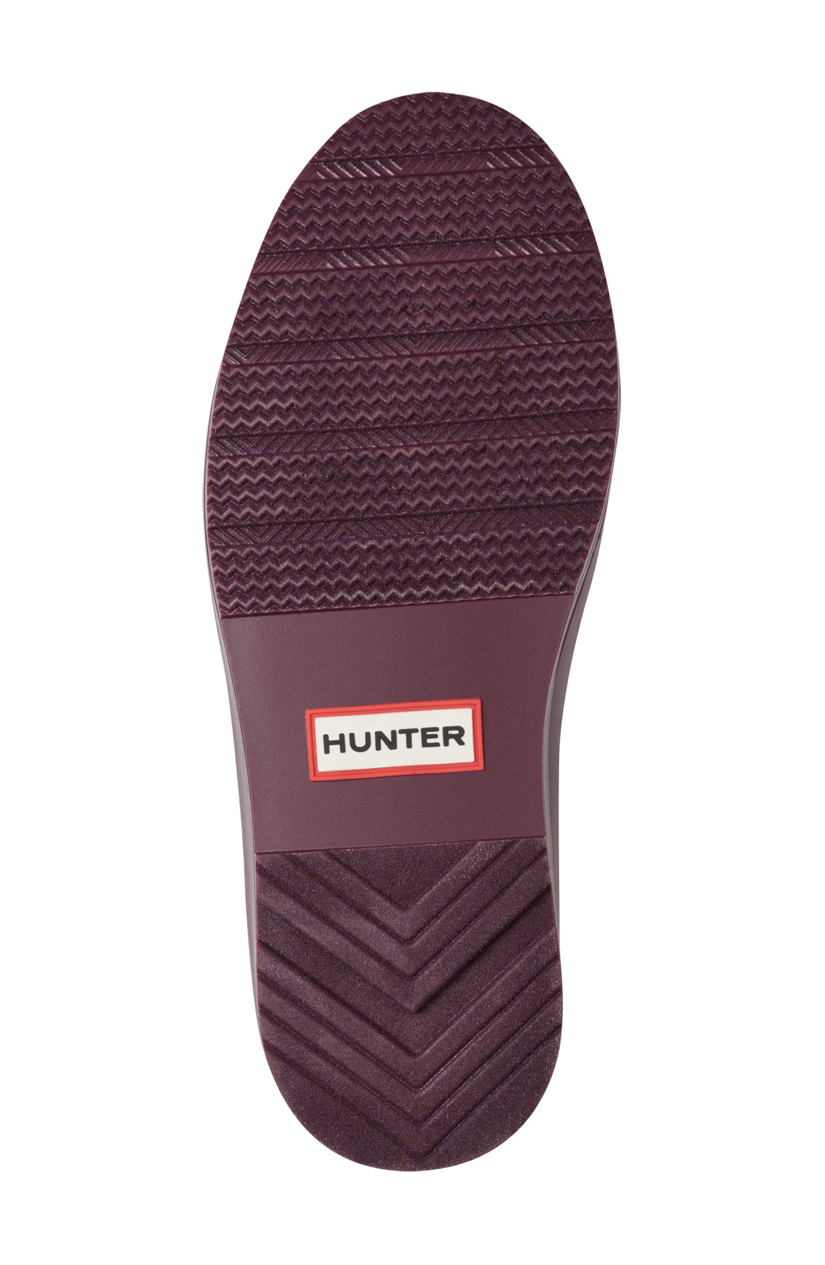 Hunter Tabitha Chelsea Waterproof Rain Boot, Alternate, color, Dark Red