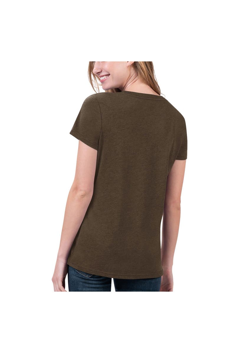 G-III 4HER BY CARL BANKS Women's G-III 4Her by Carl Banks Heathered Brown Cleveland Browns Main Game T-Shirt, Alternate, color, 