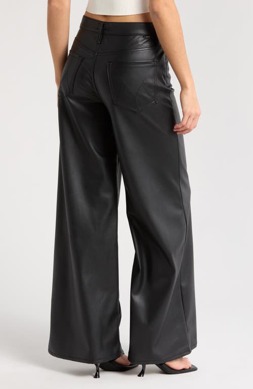 Mother The Undercover Faux Leather Wide Leg Pants In Black