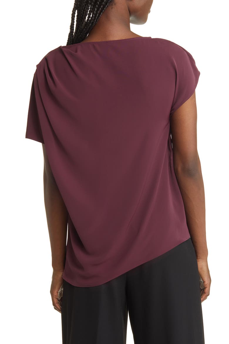 Pleat Shoulder Top, Alternate, color, BURGUNDY STEM