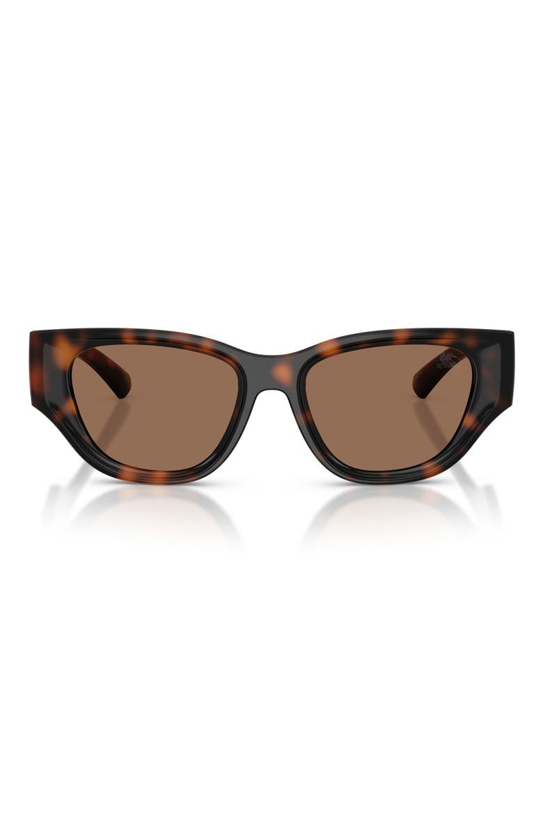 52mm Cat Eye Sunglasses, Main, color, DARK HAVANA / DARK BROWN