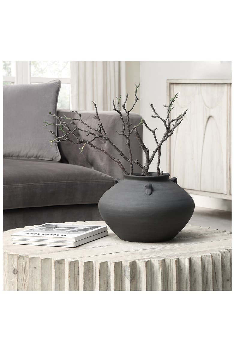 Terracotta Vase, Alternate, color, BLACK