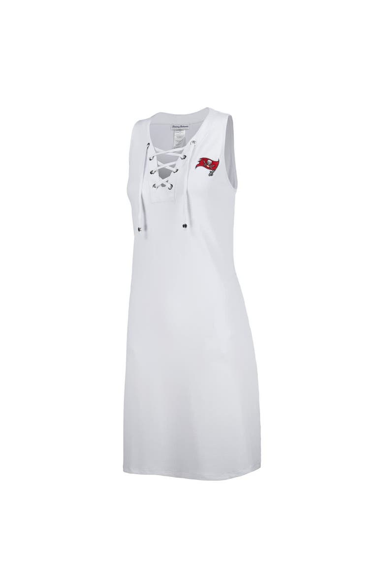 Tommy Bahama Women's Tommy Bahama White Tampa Bay Buccaneers Island Cays Lace-Up Dress, Alternate, color, 