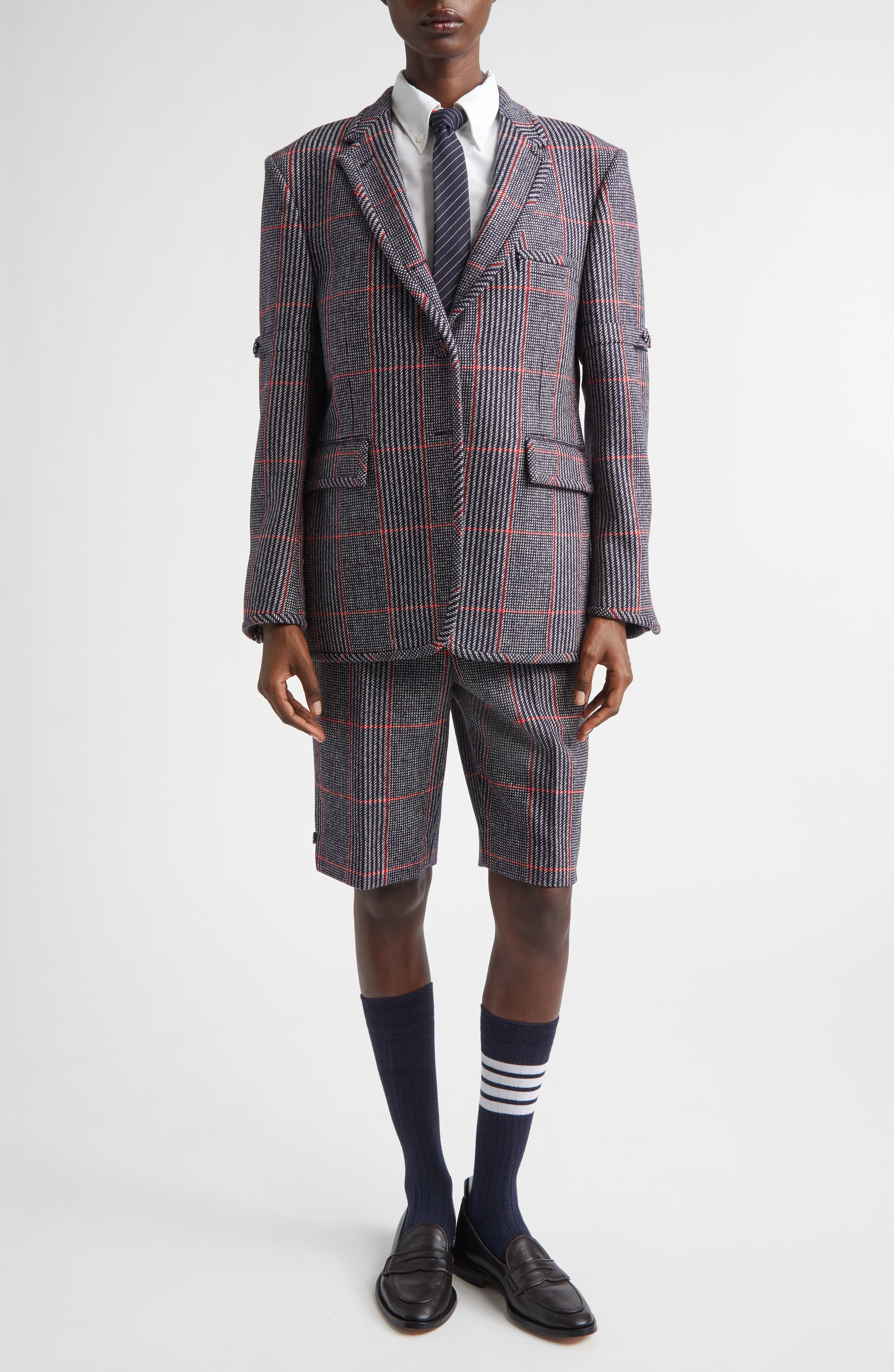 Glen Plaid Backstrap Bermuda Shorts - image 2