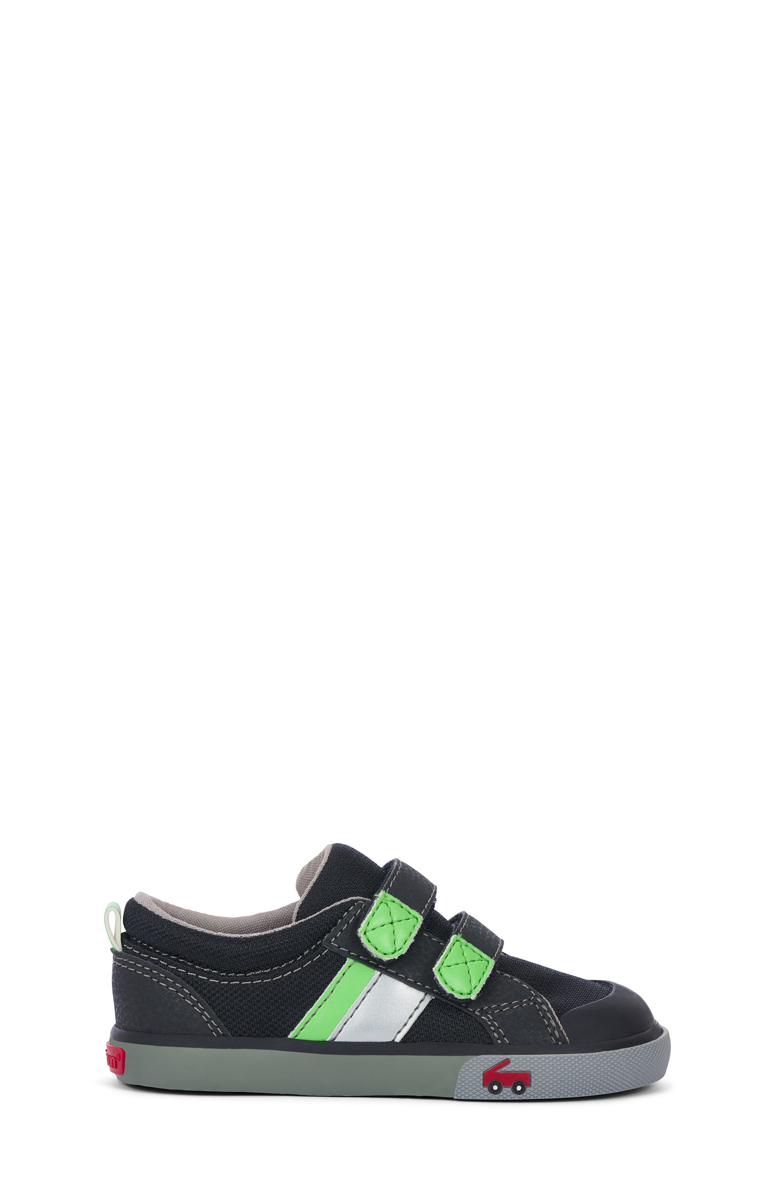 Kids' Russell Sneaker, Alternate, color, BLACK/ GREEN