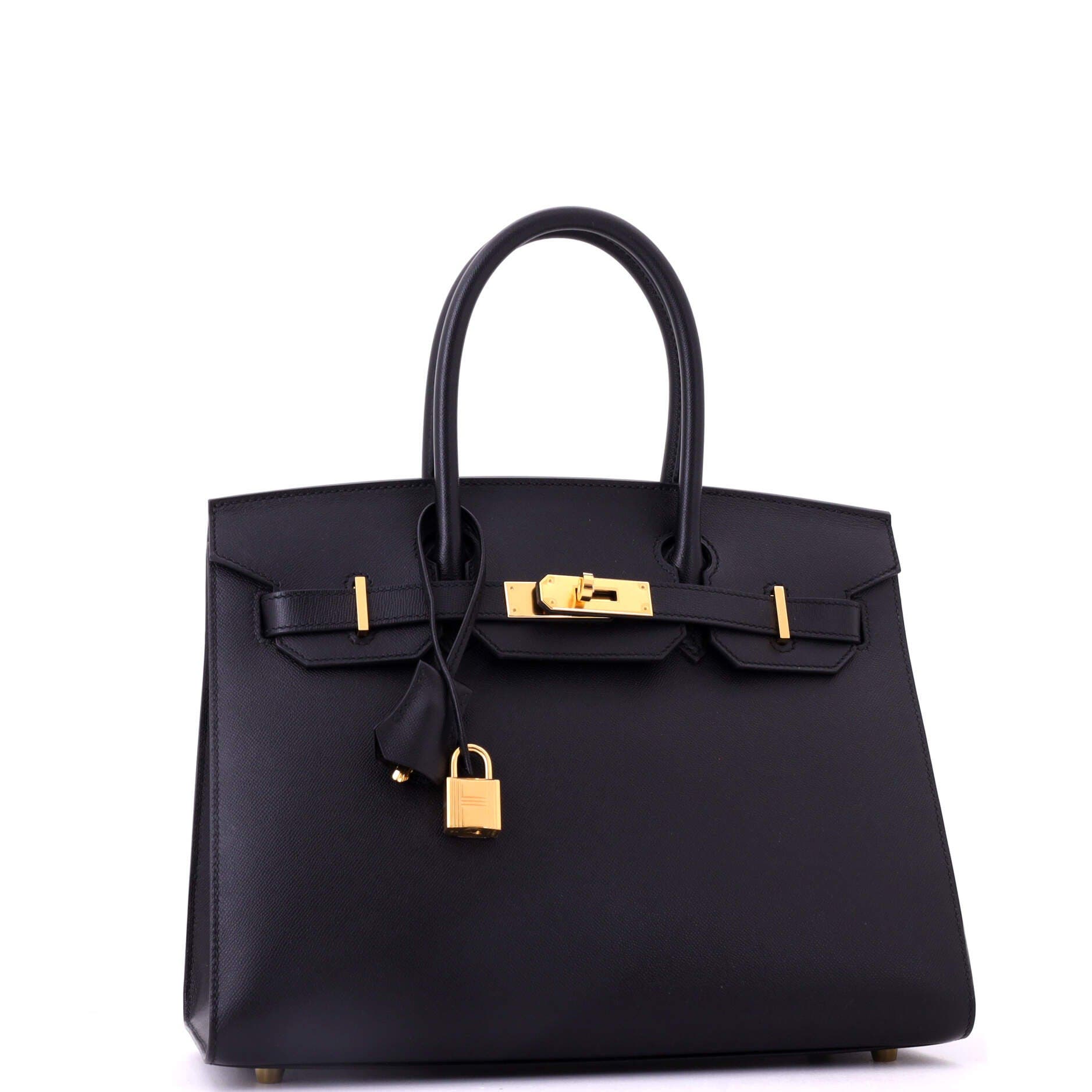Pre-Owned Hermes Birkin Sellier Bag Black Madame with Gold Hardware 30, Alternate, color, 