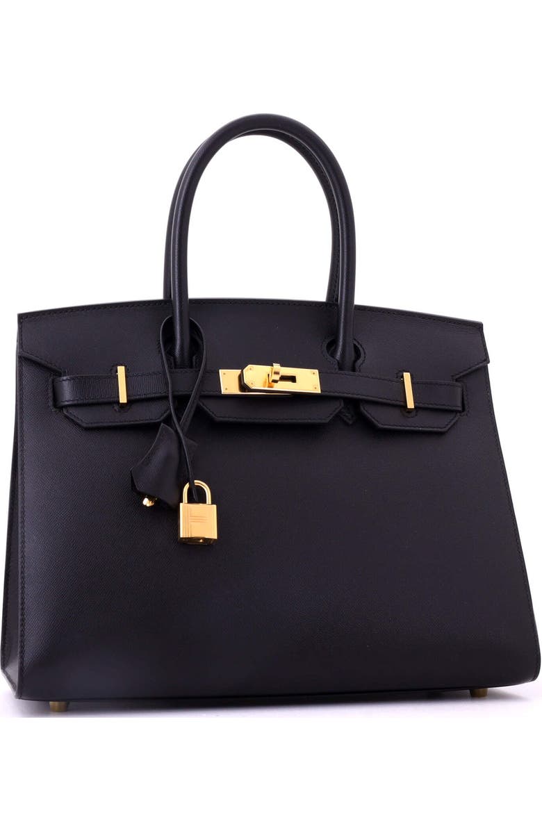 Pre-Owned Hermes Birkin Sellier Bag Black Madame with Gold Hardware 30, Alternate, color,