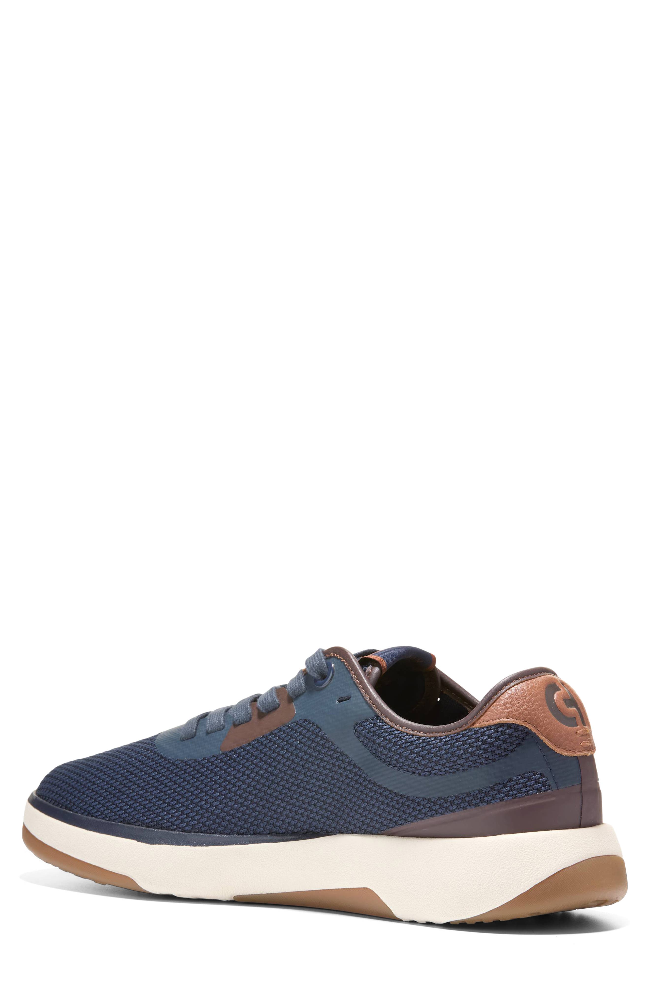 Grand Pulsa Leather Sneaker, Alternate, color, NAVY/ BRITISH TAN