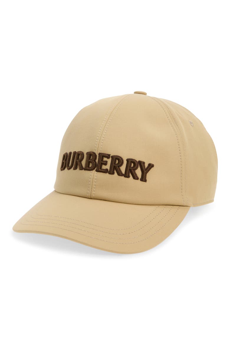 Logo Cotton Gabardine Baseball Cap, Main, color, FLAX