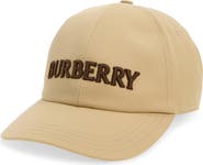 Burberry Logo Cotton Gabardine Baseball Cap