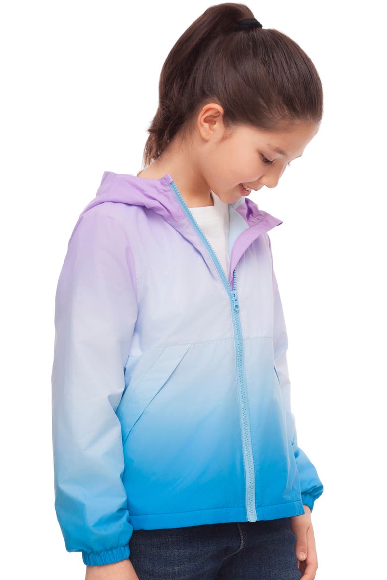 Kids' Lightweight Fleece-Lined Windbreaker, Alternate, color, Blue