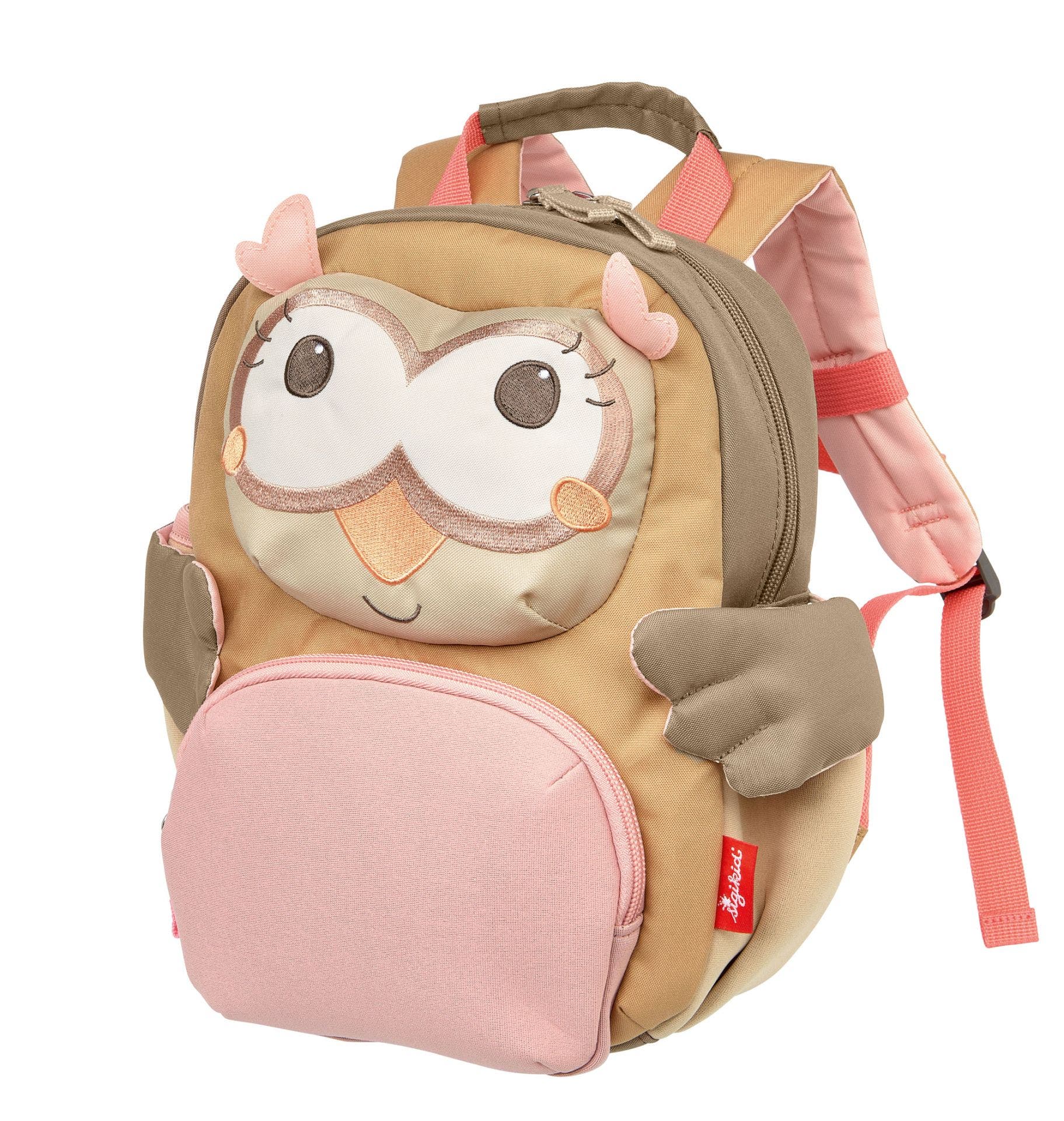 Owl Backpack, Main, color, Brown and pink