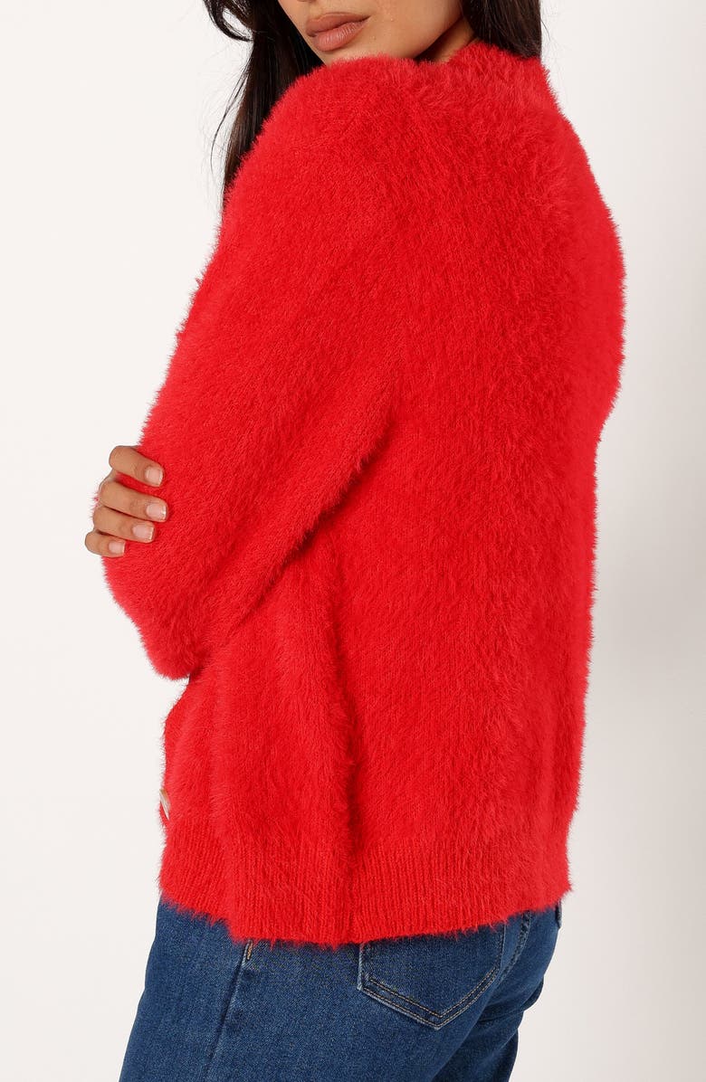 Petal & Pup Clara Scalloped Fuzzy Cardigan, Alternate, color,